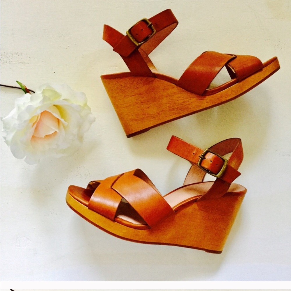Madewell Drea Leather Wedge Sandals